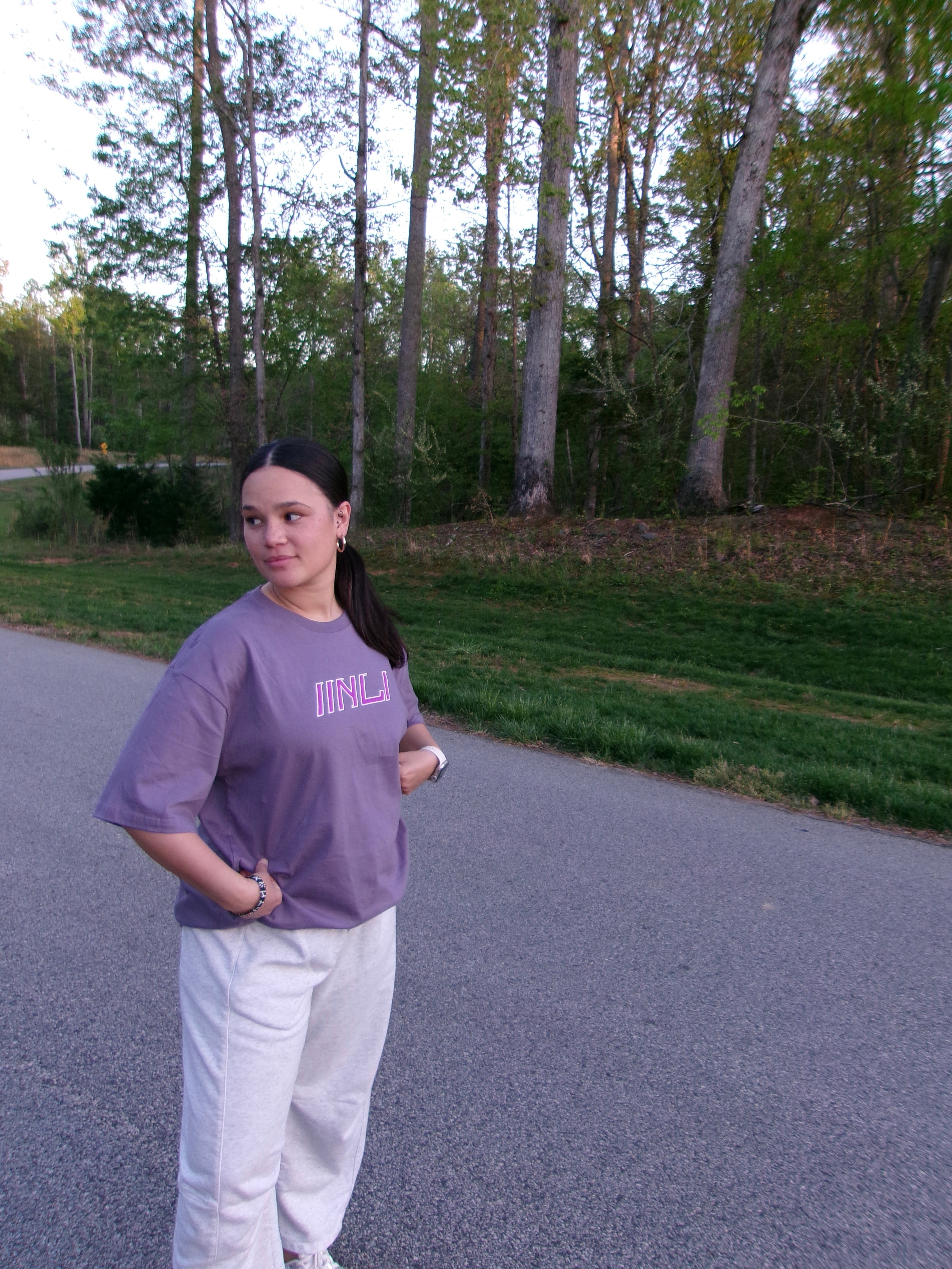 IINLI Lavender Heavyweight Tee