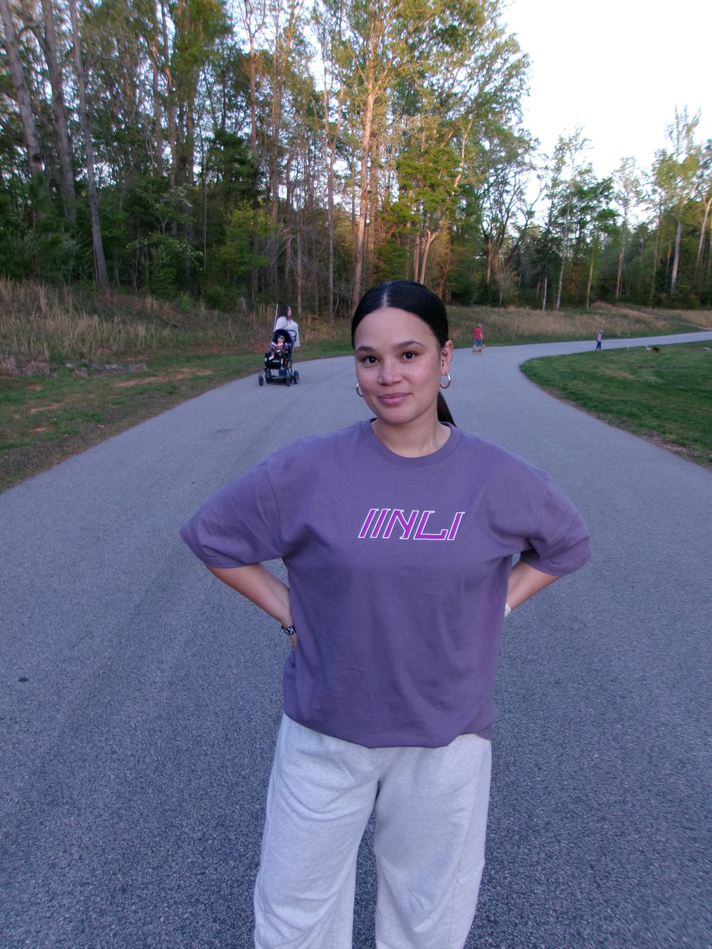 IINLI Lavender Heavyweight Tee