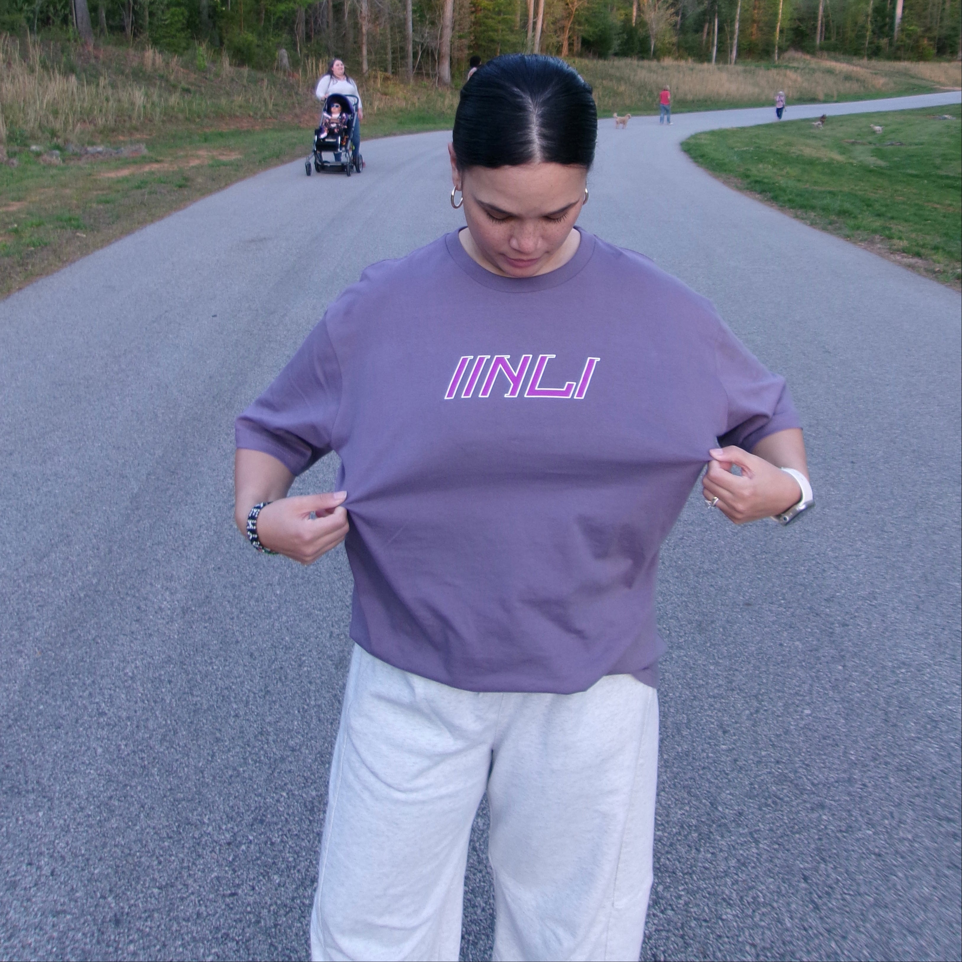 IINLI Lavender Heavyweight Tee